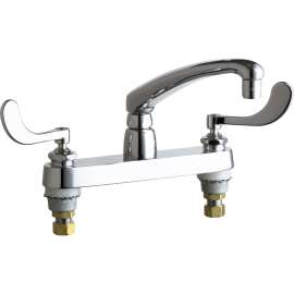 1100-E35-317ABCP Deck-Mounted Manual Sink Faucet with 8