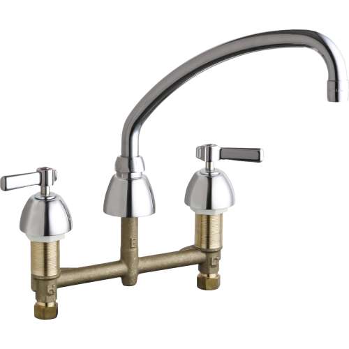 201-AE35ABCP Deck-Mounted Manual Ecast Sink Faucet with 8