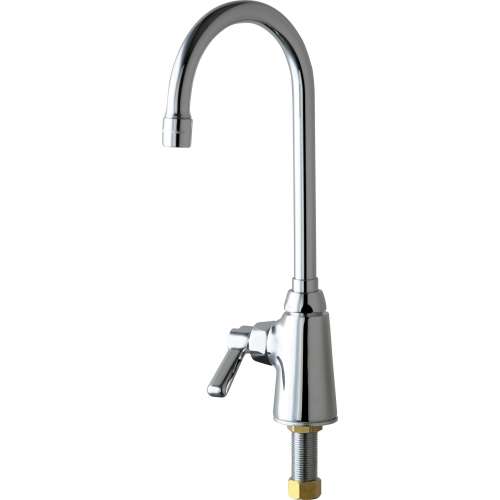 Single Hole Ecast Left Hand Kitchen Faucet with Softflo Aerator and Lever Handle in Polished Chrome
