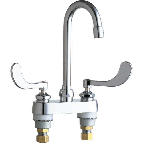 895-317E35XKABCP Deck-Mounted Manual Ecast Sink Faucet with 4