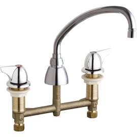2.2 GPM Deck Mounted Manual Ecast Sink Faucet with 8