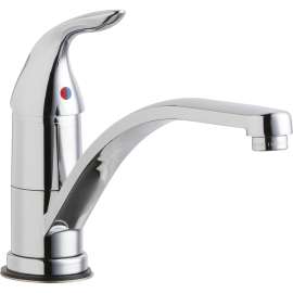 Single Lever Hot and Cold Water Mixing Sink Faucet in Polished Chrome
