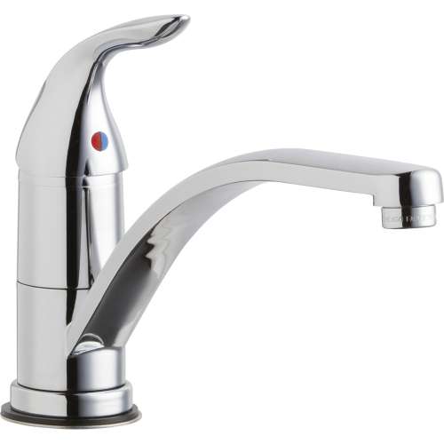 Single Lever Hot and Cold Water Mixing Sink Faucet in Polished Chrome