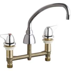 Deck Mounted Manual Ecast Sink Faucet with 8