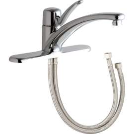 0.5 GPM Deck-Mounted Manual Sink Faucet, Single-Hole Mounting with optional 8