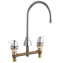 2.2 GPM Deck Mounted Manual Ecast Sink Faucet with 8