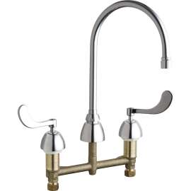 1.5 GPM Deck Mounted Manual Ecast Sink Faucet with 8