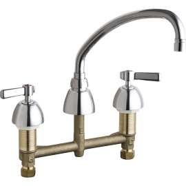 Deck Mounted Manual Sink Faucet with 8