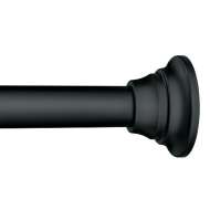 Creative Specialties Tension TR1000BL 44in - 72in Adjustable Shower Curtain Rod in Black