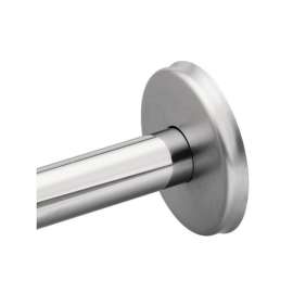 Satin 60in Shower Rod with Concealed Flanges in Satin Stainless Steel