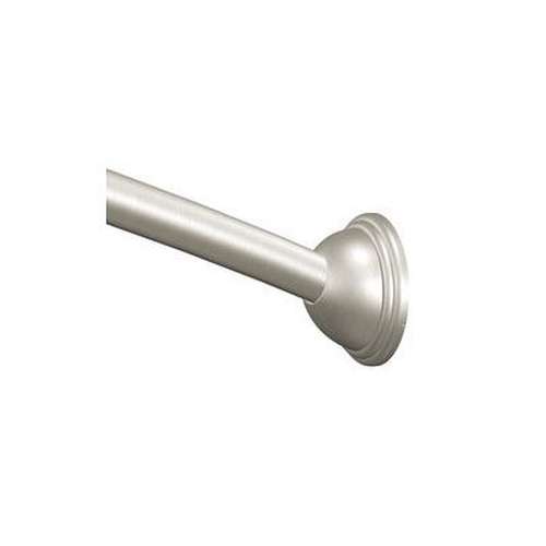 6ft Fixed-Length Curved Shower Rod in Brushed Nickel