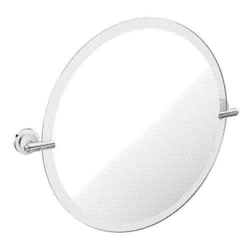 22in Tall Tilting Round Mirror in Chrome
