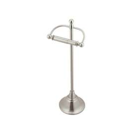 22in Free Standing Single Toilet Paper Holder in Brushed Nickel