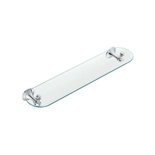 24in Glass Vanity Shelf in Chrome