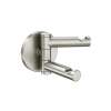 Swiveling Double Robe Hook in Brushed Nickel
