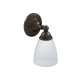 Creative Specialties Brantford YB2261ORB Single Light Bathroom Sconce with Frosted Shade in Oil Rubbed Bronze