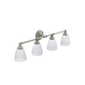 4 Light Bathroom Vanity Light with Frosted Shades