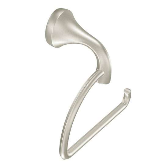 Single Post Toilet Paper Holder in Brushed Nickel