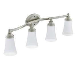 4 Light Bathroom Sconce with Frosted Shades