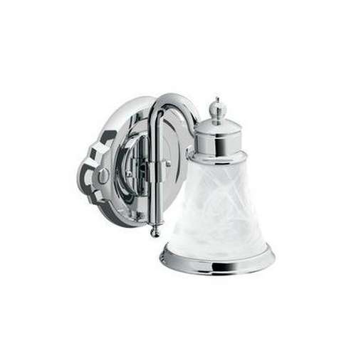 9in Wide Victorian 1 Light Bathroom Fixture in Chrome