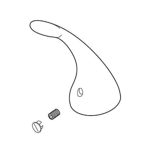 Single Metal Lever Handle Kit with Set Screw and Button in Polished Chrome