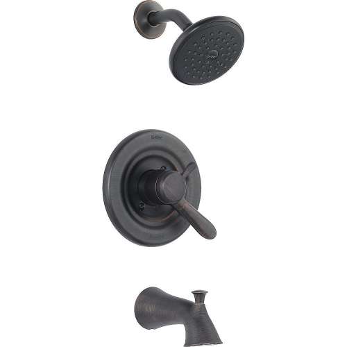 Dual Function Pressure Balanced Bath and Shower Trim with Integrated Volume Control Less Rough-in in Venetian Bronze