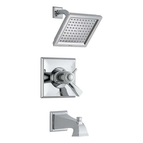 Dryden T17T451 Dual Function Pressure Balanced Thermostatic Bath and Shower Trim with Internal Volumn Control Less Rough-in in Polished Chrome