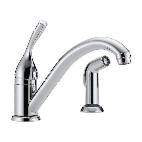 Classic 175-DST Single Handle Kitchen Faucet with Spray in Polished Chrome