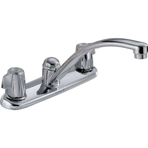 Classic 2100LF Two Handle Kitchen Faucet in Polished Chrome