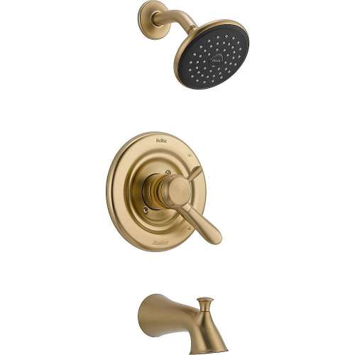 Dual Function Pressure Balanced Bath and Shower Trim with Integrated Volume Control Less Rough-in in Champagne Bronze