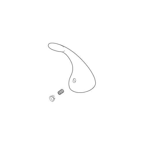 Handle, Button, and Set Screw in Polished Chrome