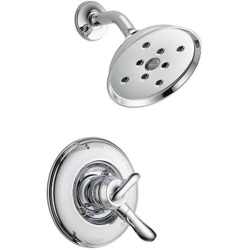 Linden T17294 Dual Function Pressure Balanced Shower Trim with H2Okinetic and Integrated Volumn Control Less Rough-in in Polished Chrome