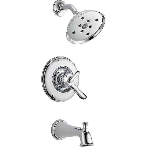 T17494-M Linden Dual Function Pressure Balanced Bath and Shower Trim with H2Okinetic Shower Head and Integrated Volume Control Less Rough-in