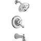 T17494 Linden Dual Function Pressure Balanced Bath and Shower Trim with H2Okinetic Shower Head and Integrated Volume Control Less Rough-in in Polished Chrome
