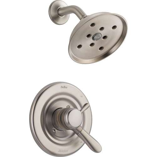 Lahara T17238-SSH2O Dual Function Pressure Balanced Shower Trim with H2Okinetic and Integrated Volumn Control Less Rough-in in Brilliance Stainless