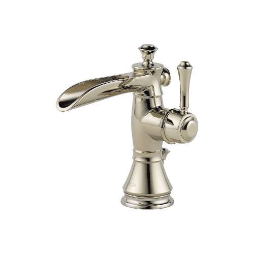 Single Handle Lavatory Faucet with Channel Spout - Metal Pop-Up in Brilliance Polished Nickel