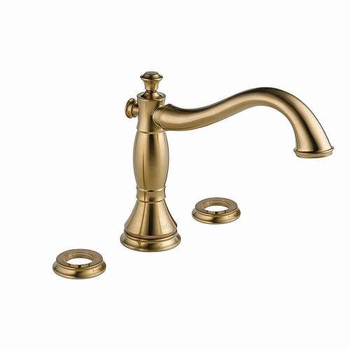 T2797-CZLHP Cassidy Roman Tub Filler Less Handles in Champagne Bronze