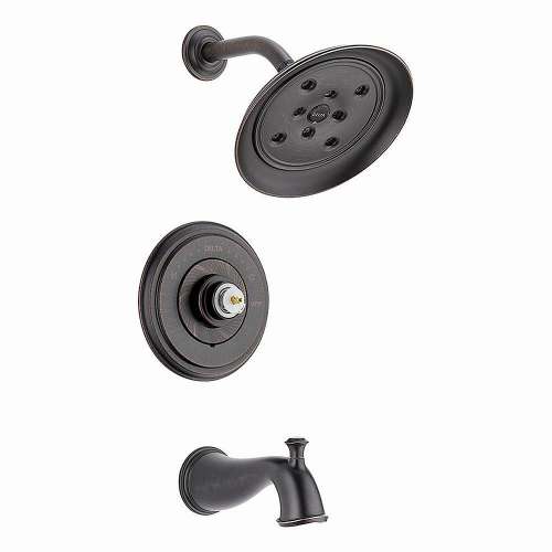 T14497-RBLHP Cassidy Single Function Pressure Balanced Bath and Shower Trim Less Handle and Rough-In Valve in Venetian Bronze