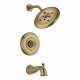 T14497-CZLHP Cassidy Single Function Pressure Balanced Bath and Shower Trim Less Handle and Rough-In Valve in Champagne Bronze