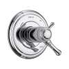T17T097 Cassidy Dual Function Thermostatic Valve Trim with Integrated Volume Control Less Rough-in in Polished Chrome