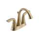 Lahara 2538-CZMPU-DST Two Handle Centerset Lavatory Faucet - Metal Pop-Up in Champagne Bronze