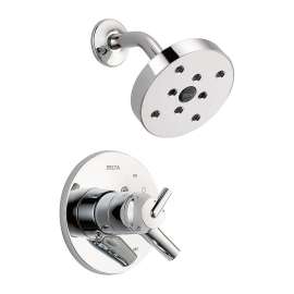T17259-M Trinsic Dual Function Pressure Balanced Shower Trim with H2Okinetic and Integrated Volumn Control Less Rough-in