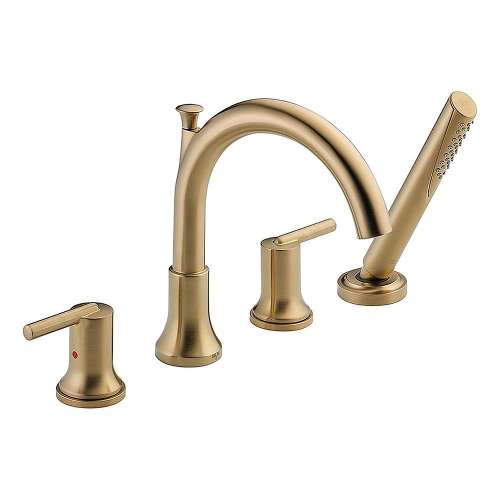 T4759-CZ Trinsic Roman Tub Filler with Hand Shower in Champagne Bronze