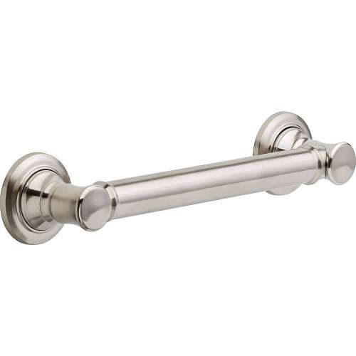 Traditional Decorative ADA Grab Bar - 12in in Brilliance Stainless