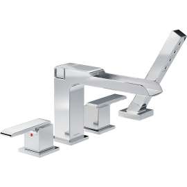 Ara Deck-Mounted Bath Faucet With Hand Shower