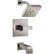 Bath and Shower Trim with H2Okinetic, Independent Volume Control and Monitor Valve Technologies in Brilliance Stainless