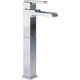 Single Handle Vessel Lavatory Faucet with Channel Spout