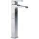 Single Handle Vessel Lavatory Faucet with Channel Spout in Polished Chrome