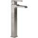 Single Handle Vessel Lavatory Faucet with Channel Spout in Brilliance Stainless