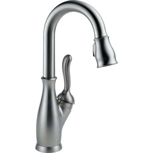 Leland 9678-AR-DST Single Handle Pull-Down Bar/Prep Faucet in Arctic Stainless